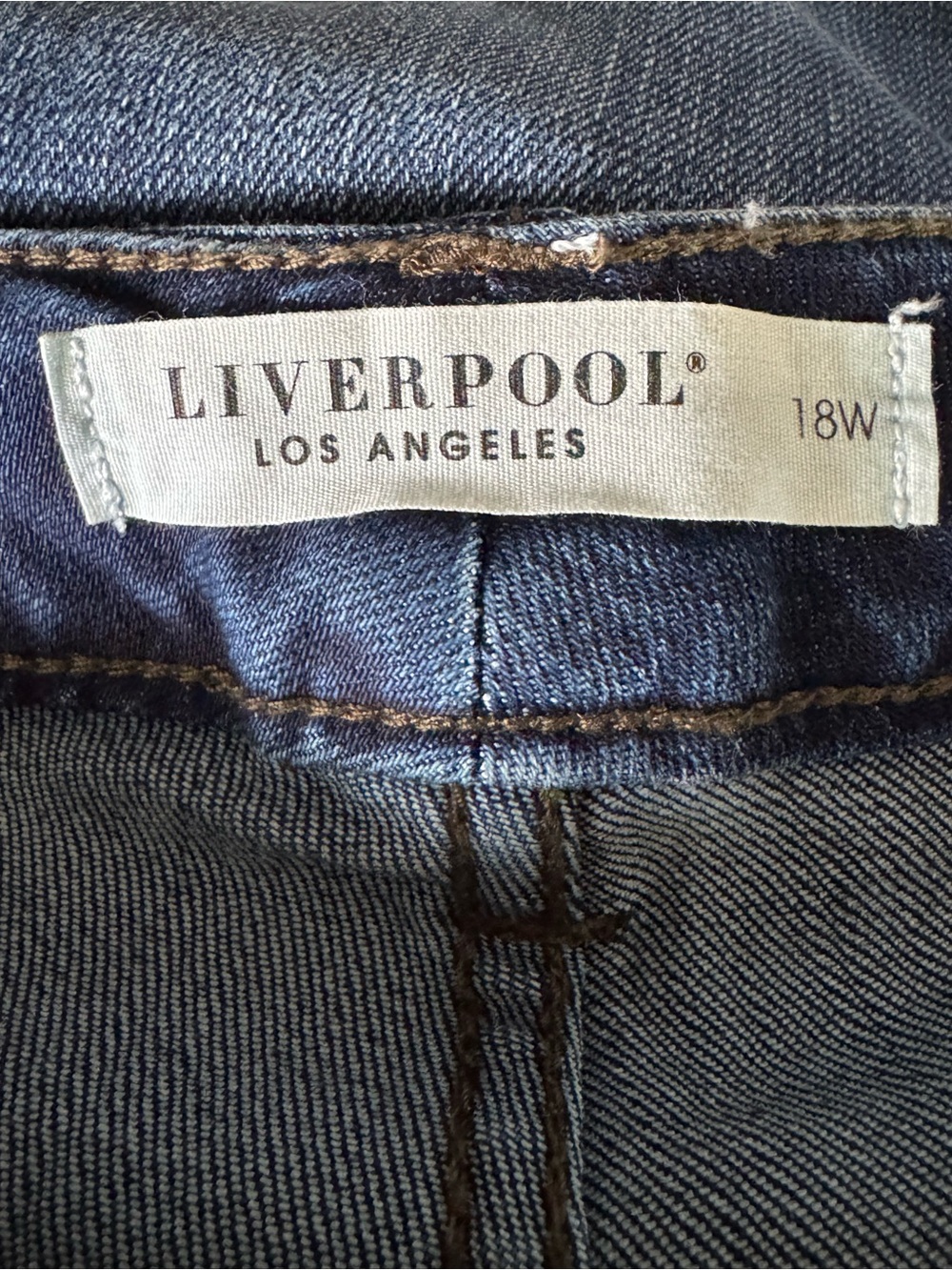 Liverpool Straight-Leg Jeans in Medium Blue Wash 18W nwt - Picture 4 of 7